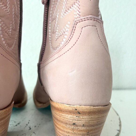 Lane SMOKESHOW Pink Cowboy Bootie Womens 8.5 Short Western Cowgirl Ankle Boots - Picture 4 of 15